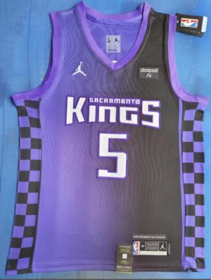 NBA 5 Fox Sacramento Kings 23-24 Maillot Violet brodé